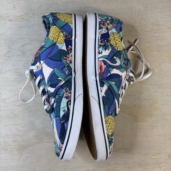 VANS Off The Wall Tropical Foliage Flamingos Womens Shoes Size 8.5 Sneakers - Picture 6 of 9